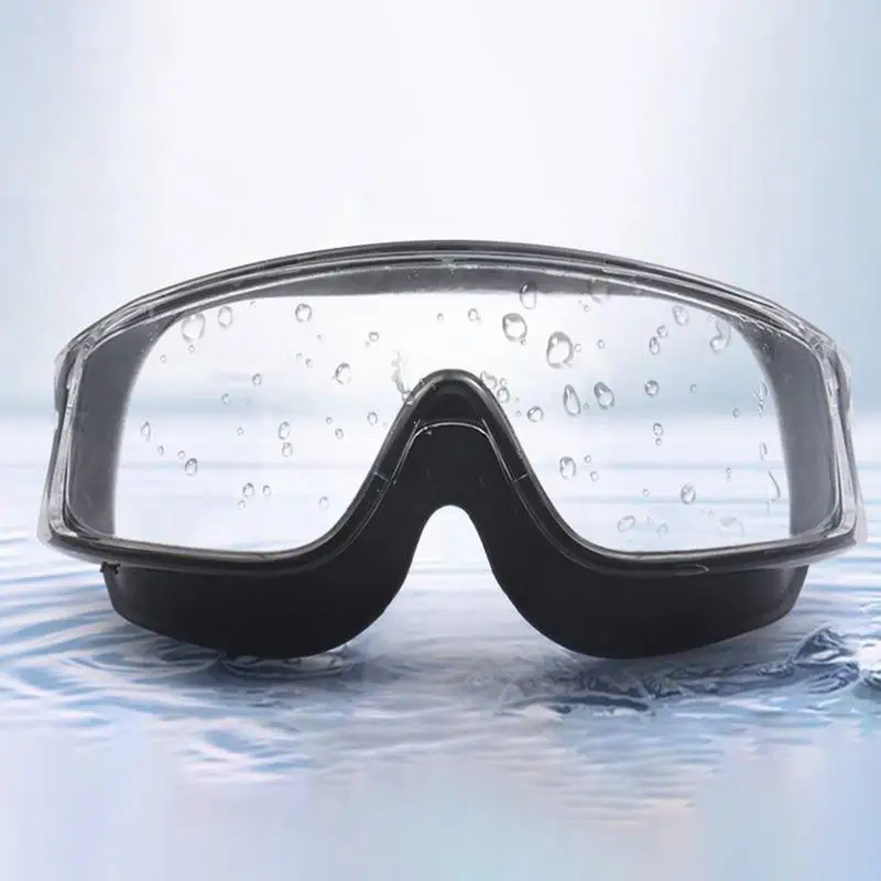 

Новые очки для плавания, очки для плавания в большой оправе с силиконовыми затычками для ушей, HD, широкий обзор, защита от запотевания, очки для плавания для взрослых