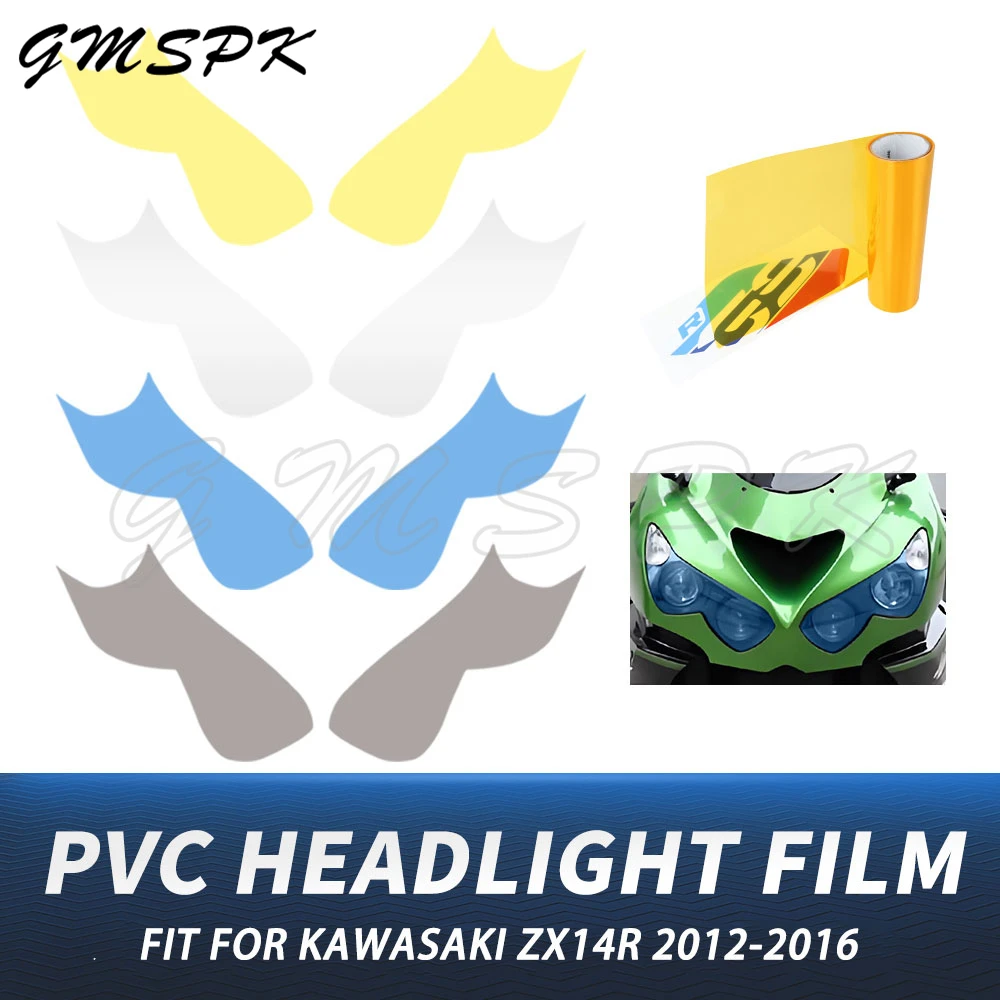 

Motorcycle Headlight Tint Film Head Lamp Anti Scratch Protection Decor Film Sticker Fit for KAWASAKI ZX-14R ZX14R 2012-2016