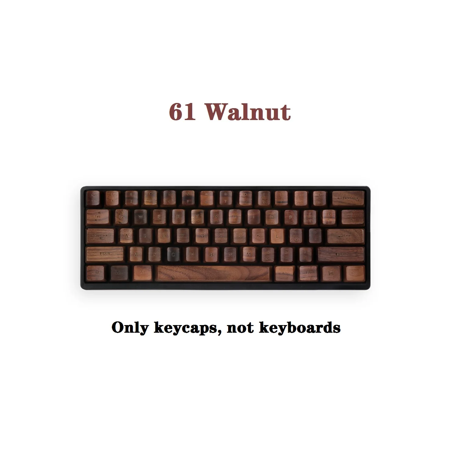 1 Set 61/87/104/108 Walunt Rosewood Beech Wood Keycaps OEM Profile