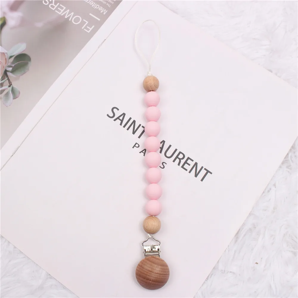 INS Pacifier Chain Food Grade Silicone Pacifier Pendant Gum Anti Drop Chain Baby Grinding Toy Bebe Pacifier Clips Baby Toys