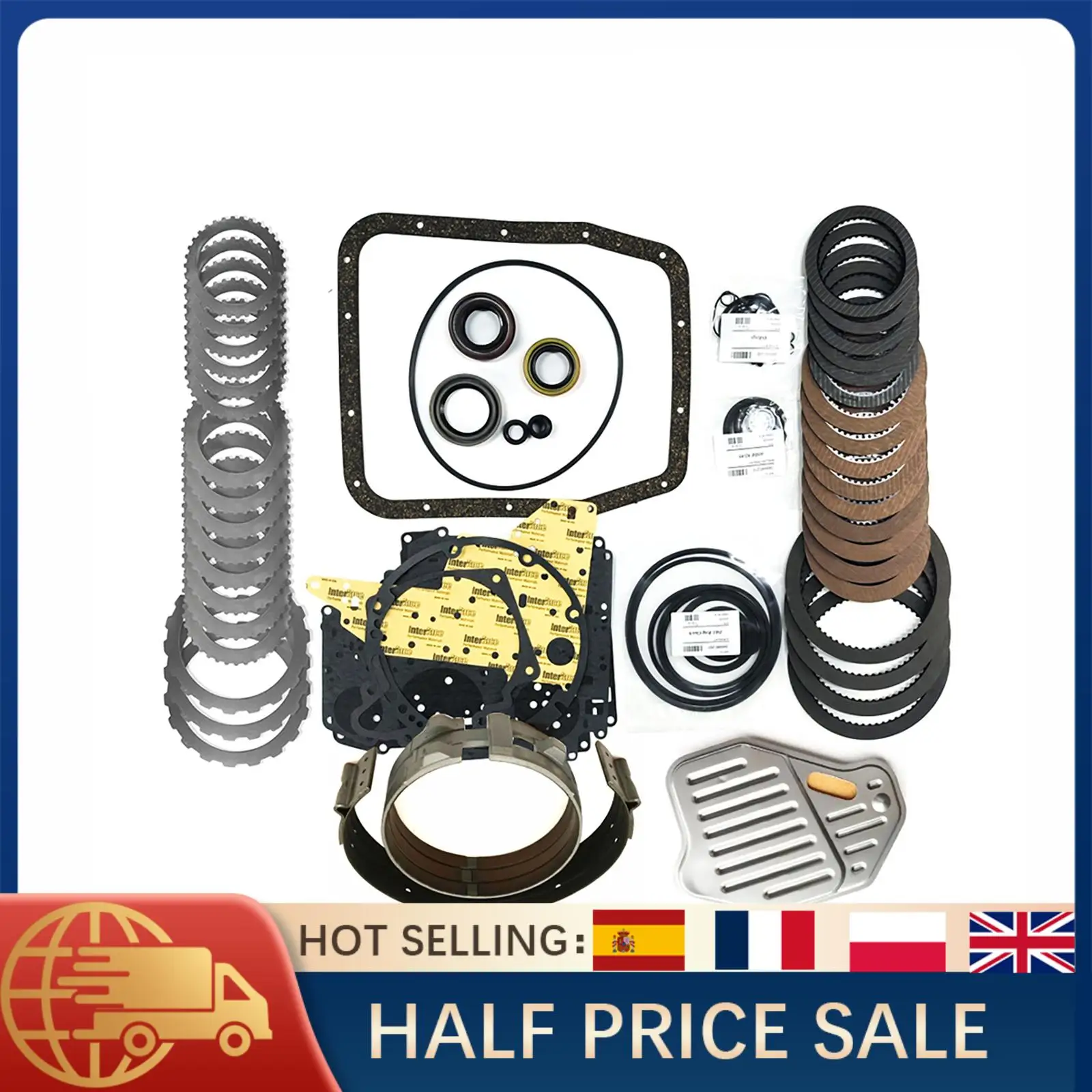 

Главный комплект для восстановления коробки передач для Ford E-150 F-150 F-250 Mustang 4R70W 4R75W, ремонтный фрикционный стальной фильтр, тормозная лента