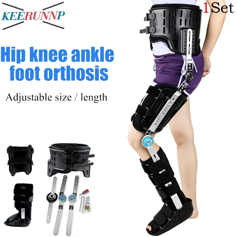 

Hip Knee Ankle Foot Orthosis Leg Fracture,Lower Limb Paralysis,Hip Walk Fixed Orthopedic Brace for Knee Surgery Ligament Support