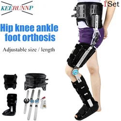 Hip Knee Ankle Foot Orthosis Leg Fracture,Lower Limb Paralysis,Hip Walk Fixed Orthopedic Brace for Knee Surgery Ligament Support