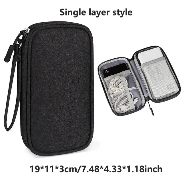Meerlagige Digitale Accessoire Opbergtas Stofdichte Voeding Harde Schijf Beschermhoes Power Bank Datakabel Opbergtas