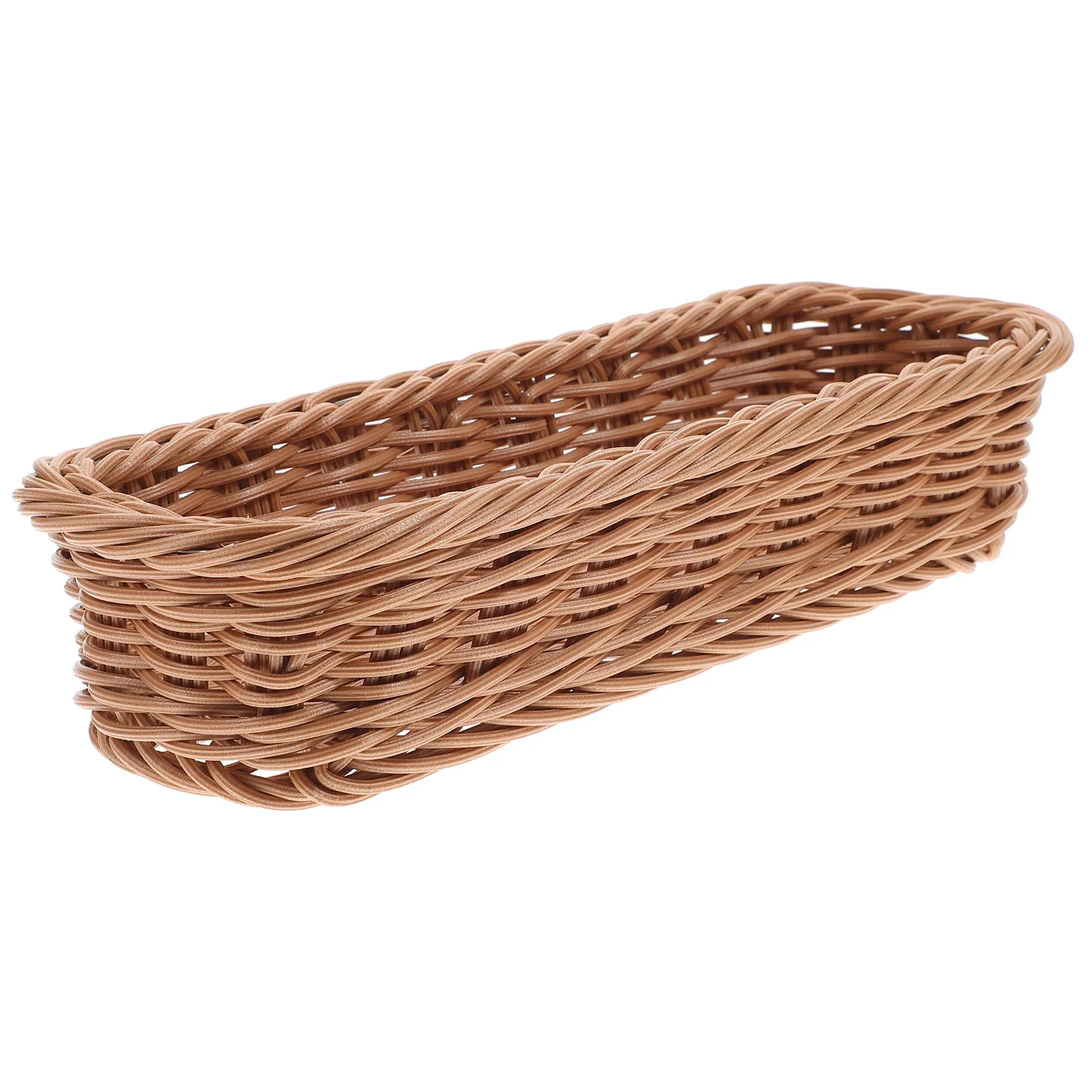 

Imitation Rattan Moisture Household Sundry Woven Sundry Basket And Fork Basket Desktop Organizer for Kitchen Bathroom