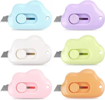 미니 박스 오프너 클라우드 개폐식 레터 오프너 봉투 슬리터, 봉투 우편물 편지 상자 종이, DIY 프로젝트, 6 팩