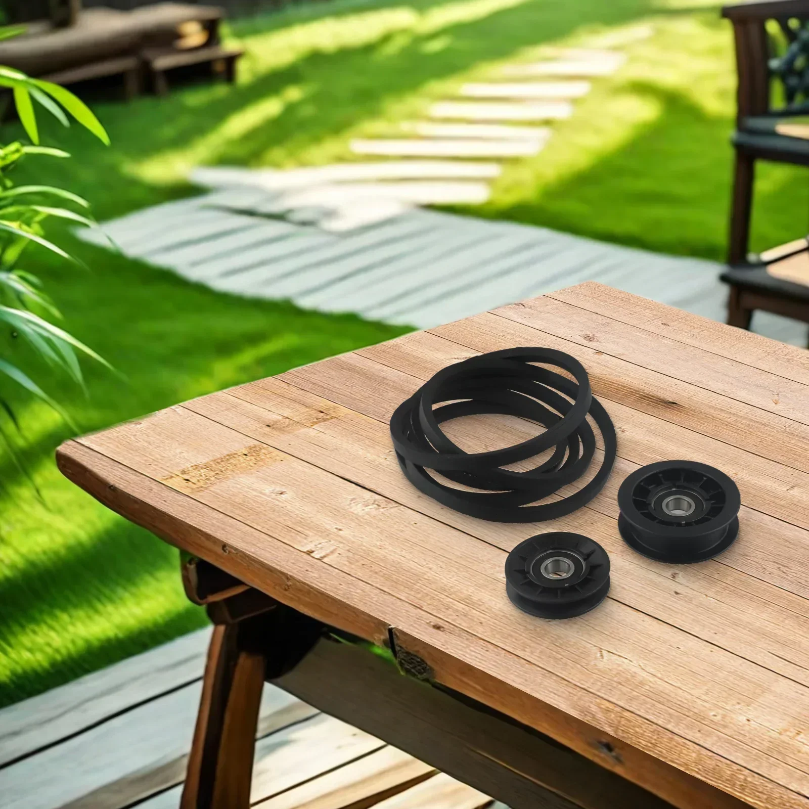 

1set Idler Pulley Drive Belt Kit GX20006 GX20286 GX20287 For 1760097 AM103019 L100 Lawn Tractor Garden Power Tools Accessories