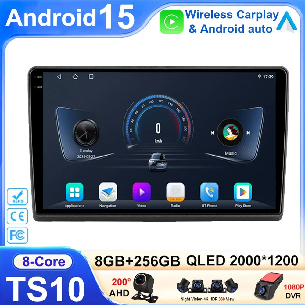 

Android 15 для GREAT WALL Hover Haval H6 2017-2019 WIFI Dash Cam 5G CPU HDR QLED Высокопроизводительный Carplay BT Auto GPS