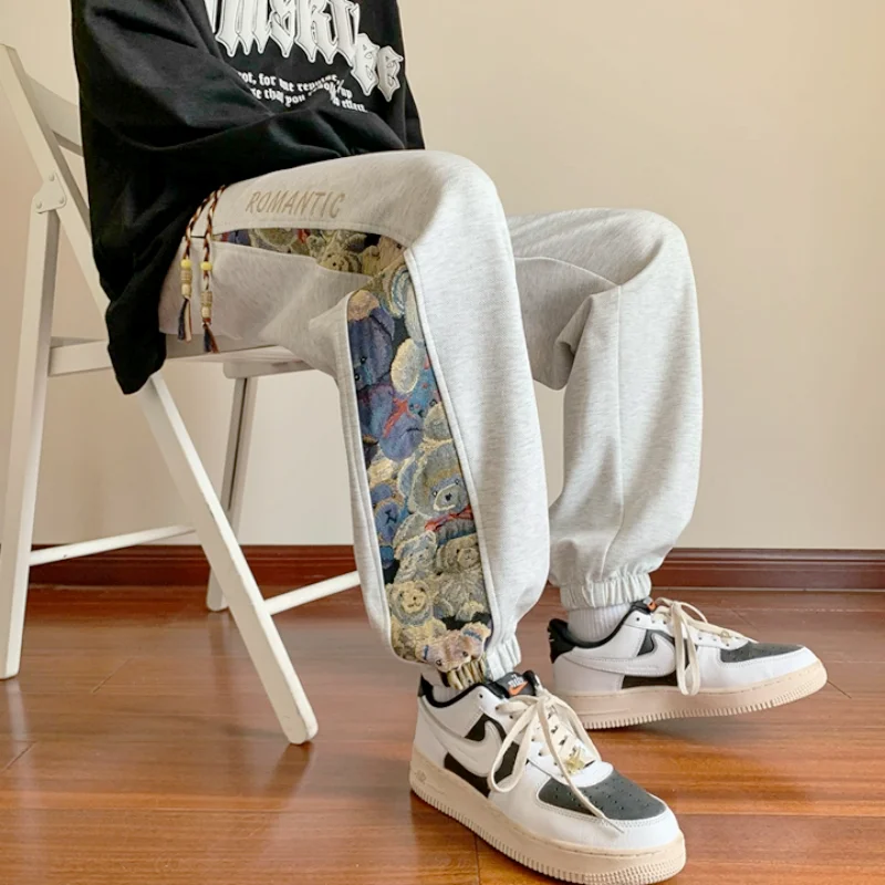 Men Sweatpants Patchwork Jogger Pants Baggy Pants Trouser Streetwear Hip Hop Casual Men Clothing Harajuku Y2k New