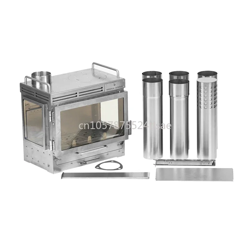 Semi-Titanium 3.0 Cooking and Heating Solutions Outdoor for Camping Hiking Tours Portable Stainless Steel Wood Burning Stoves