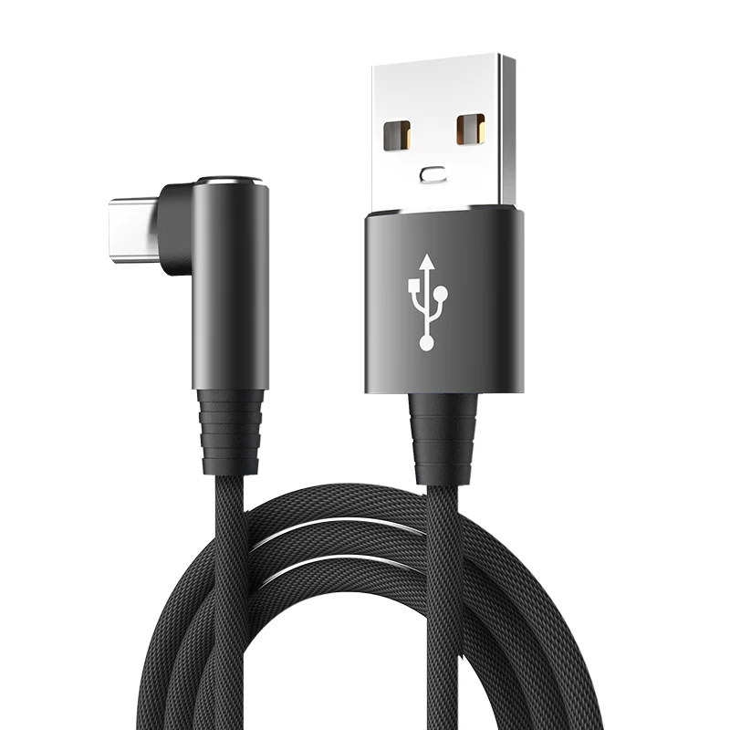 3A Fast Charging USB Micro Cable 90 Degree Elbow Data Cable for Samsung Xiaomi OPPO VIVO Mobile Phone Charger Usb Cable