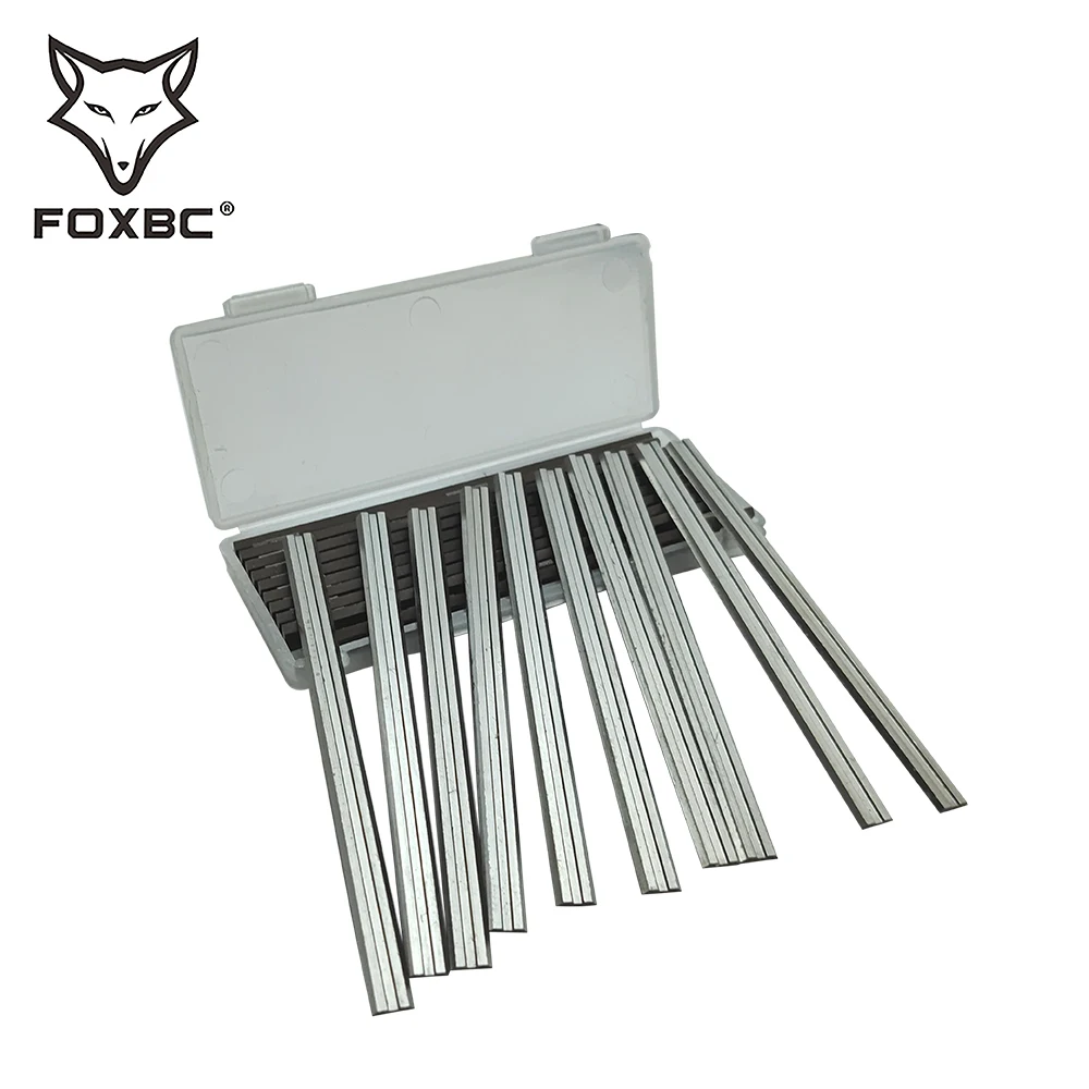 FOXBC 20PCS 82mm Electric Planer Blades Reversible Wood Planer Knives Woodworking Machinery Parts For DeWalt Bosch Makita