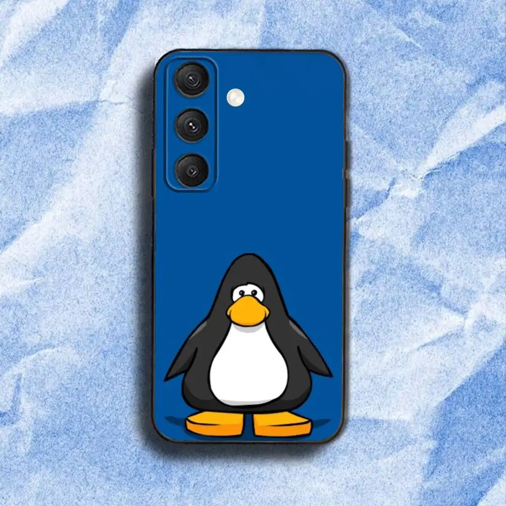 حافظة هاتف لعبة C-Club P-PenguinS لهاتف سامسونج S 25,24,23,22,30,21,10,9,Ultra,Plus,Lite,FE,4,5G حافظة ناعمة سوداء