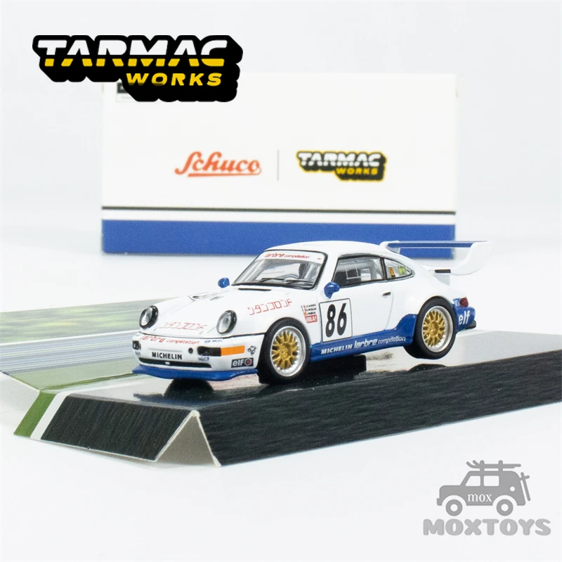 Tarmac Works 1:64 911 Turbo S LM GT Suzuka 1000km 1994 #86 Diecast Model Car