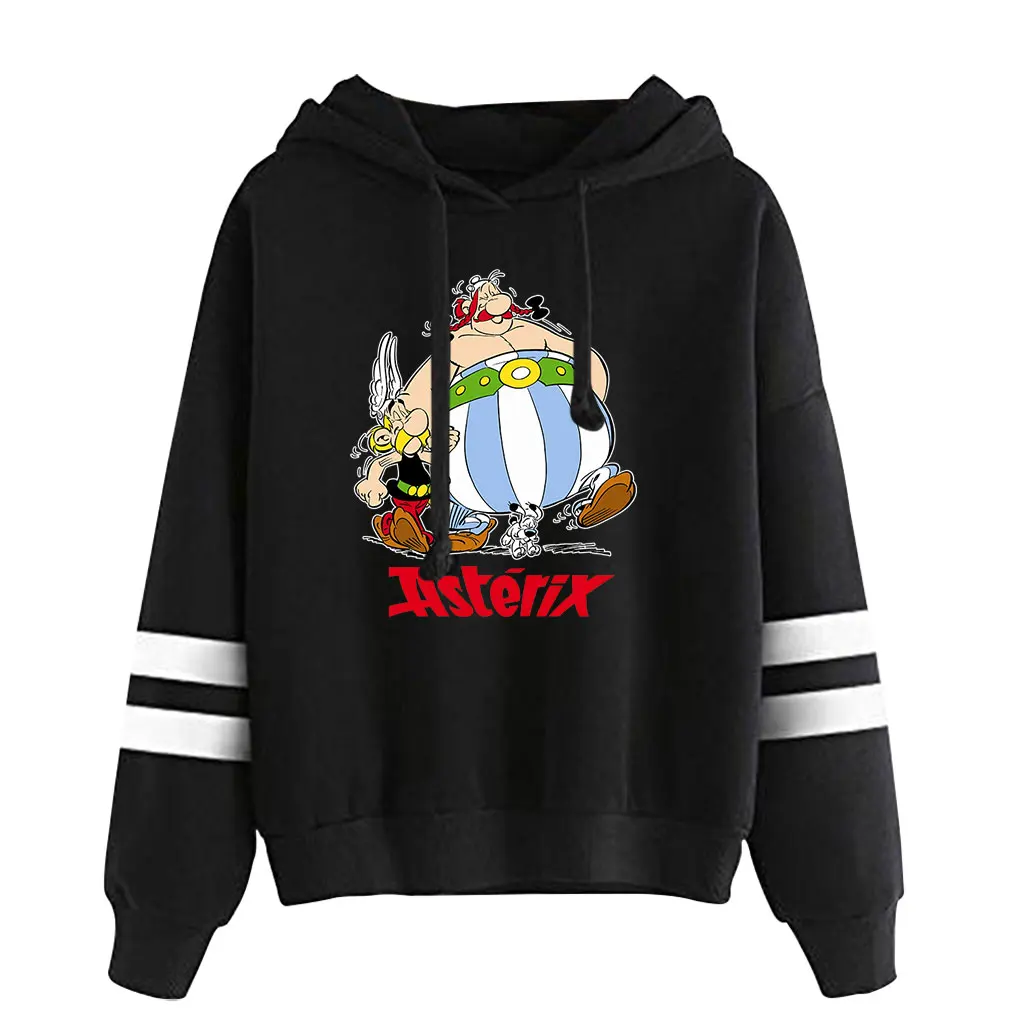 Asterix & Obelix  merch anime hooded  Pocketless Parallel Bars Sleeve Streetwear Women Men Hooded Harajuku Sweatshirt Clothes