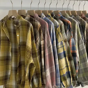 Women's Unique Breast Breast Shirt, Long Sleeve Blouse, Preppy Style, Loose Plaid Shirt, Vintage Fashion, Female, Autumn 12 Main Sales Women's Chess Clothes - №2