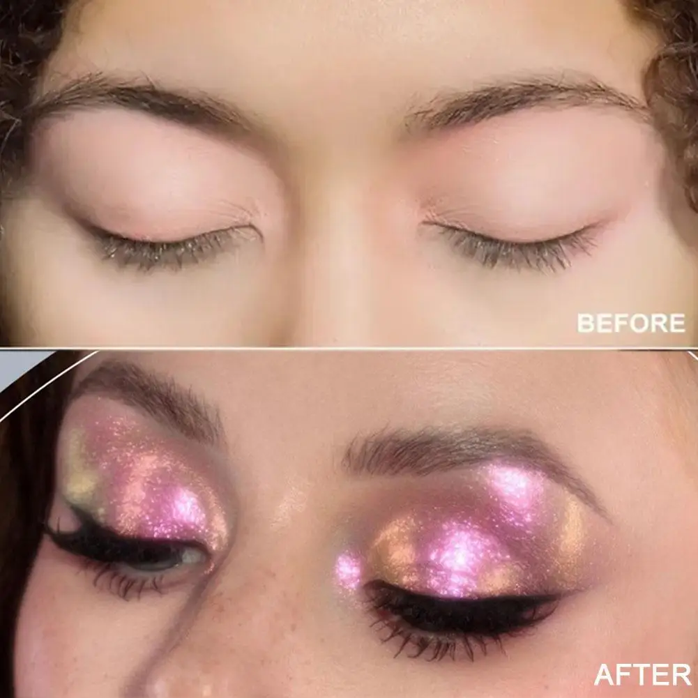 Sombra de ojos líquida de diamante, resaltador de secado rápido, resistente al agua, brillo de ojos duradero, súper sombra de ojos, brillo, Cosméticos brillantes, Pe S3G2