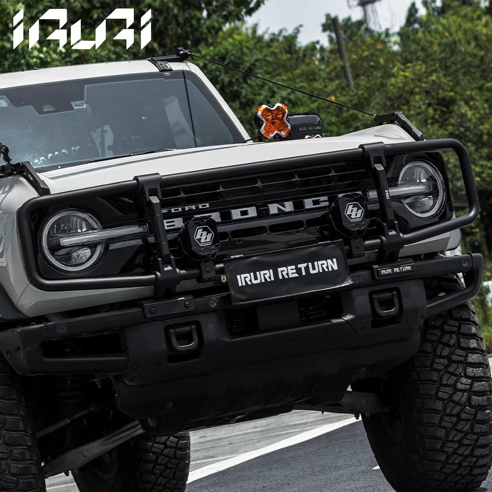 New style IRURI Aviation Aluminum Alloy Bull Bar & Front Grille Guard, Direct Bolt-On Installation, Scratch & Impact Resistant F