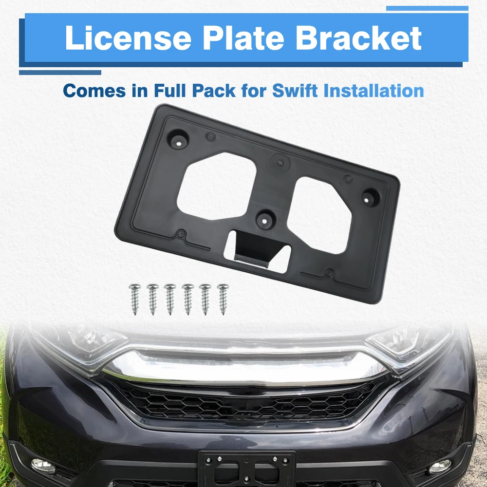 

Car Front Bumper License Plate Frame Mounting Bracket Holder Accessories For Honda CR-V 2017 2018 2019 71145TLAA00 HO1068124