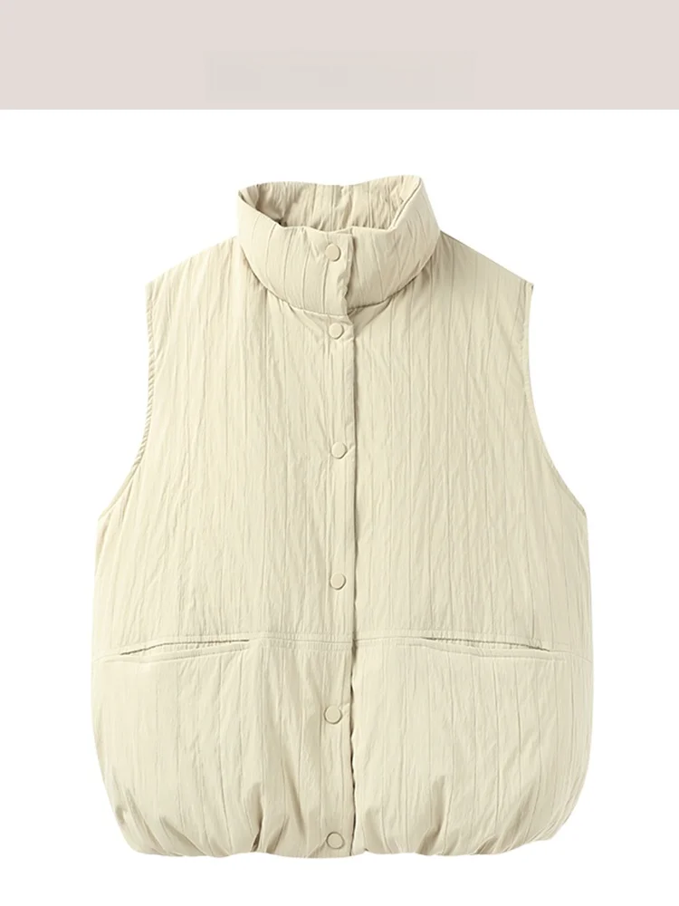 Tenax inverno novo leve para baixo colete feminino gola svel jaet sli tamanho pequeno casual sle calor faion