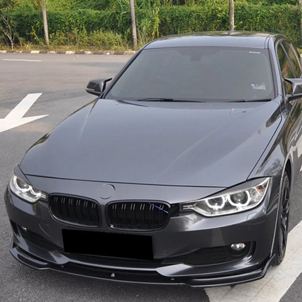 

For BMW 3 Series F30 F31 Standard Front Bumper Lip Body Kit Spoiler Splitter 2013-2019 ABS Canard Lip Splitter Tuning Black