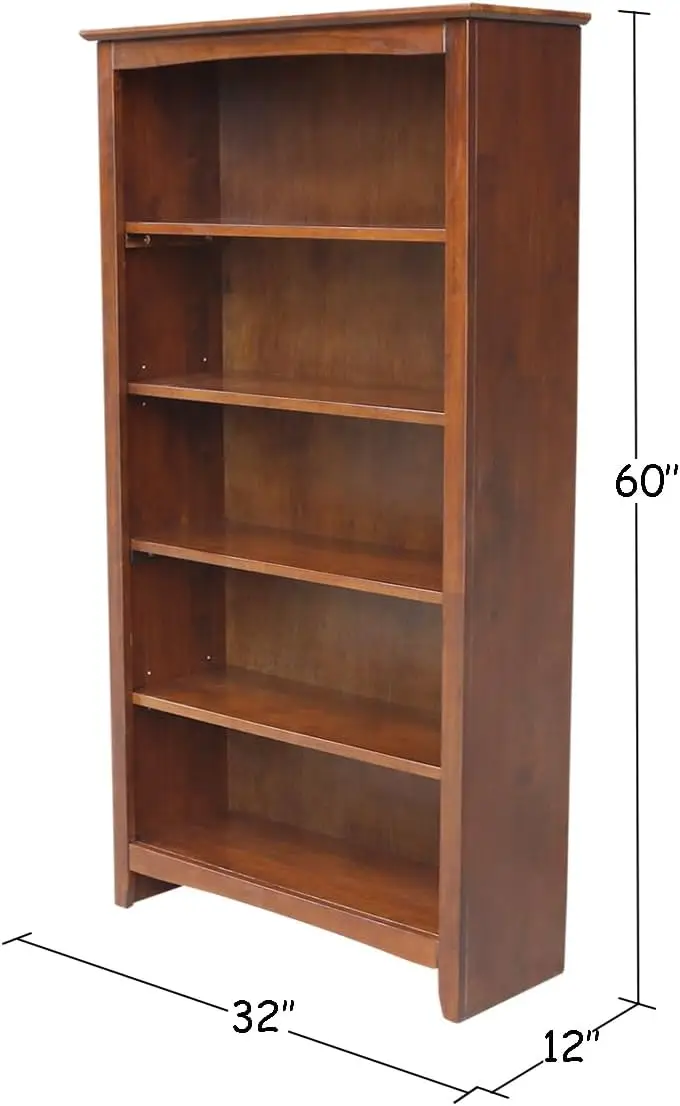 International Concepts Shaker Bookcase, 60-Inch