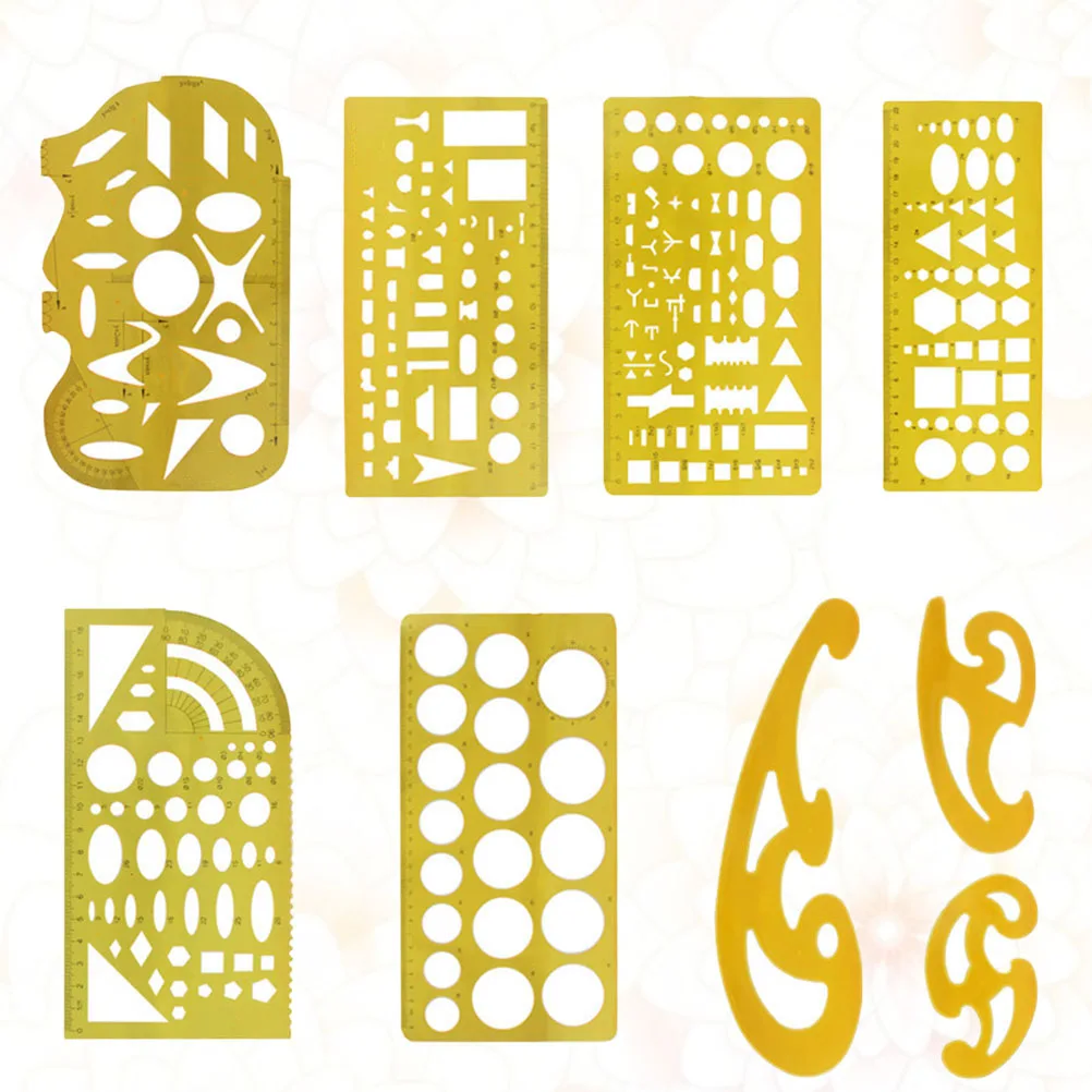 Drawing Templates Ruler Kit Hollow Circle Measuring Tool Architecture Design School Projects Transparent Scale Pattern