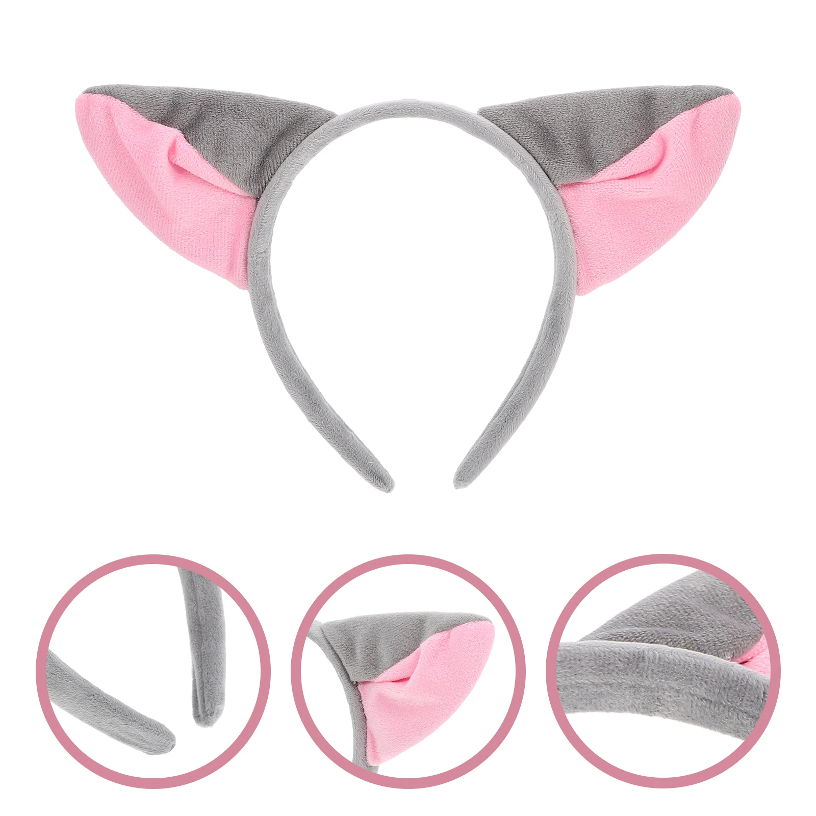 

Fox Ears Headband Animal Hair Hoop Aldult Headbands for Women Fabric Chic Cute Hairband Hoops Man