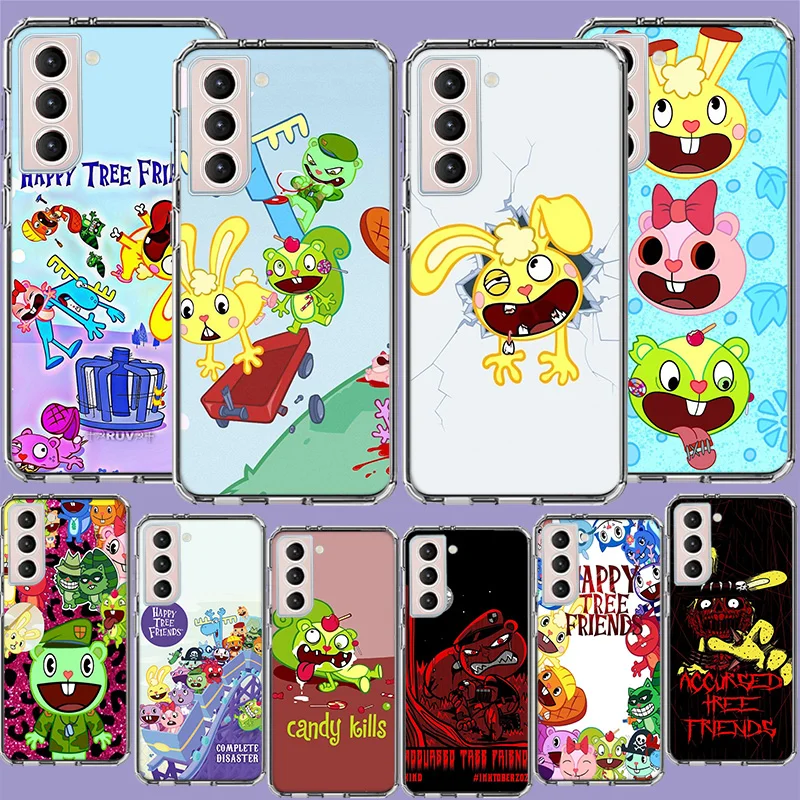 Чехол для телефона Happy Tree Friends для Samsung S25 Edge Galaxy S24 S23 Ultra S22+ S21 Plus S20 FE S10 Lite S10E, силиконовый мягкий чехол C
