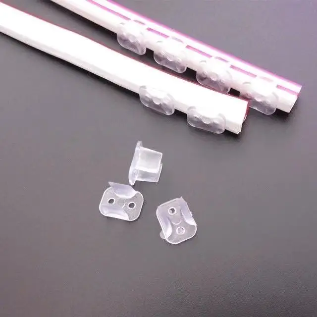 100 Pcs/Set Flexible Bar Strip Light Mounting Fixed Buckle for 6 X 12Mm 8 X 16Mm Led Light Pvc Light Belt Mounting Bracket Kit