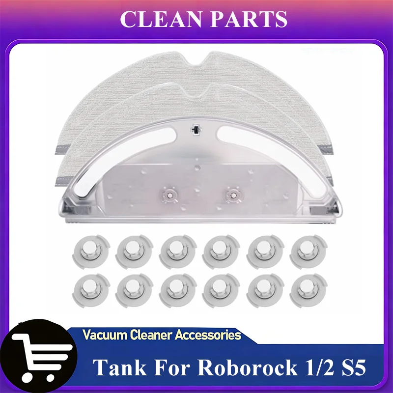 Wassertank-Mopp für (Roborock 1/2 S5 S50 S51 S55 S6 S60 S65 E25 E35 E20 C10 T4 T6 Mi) Staubsauger – Ersatzteile für Wischtücher
