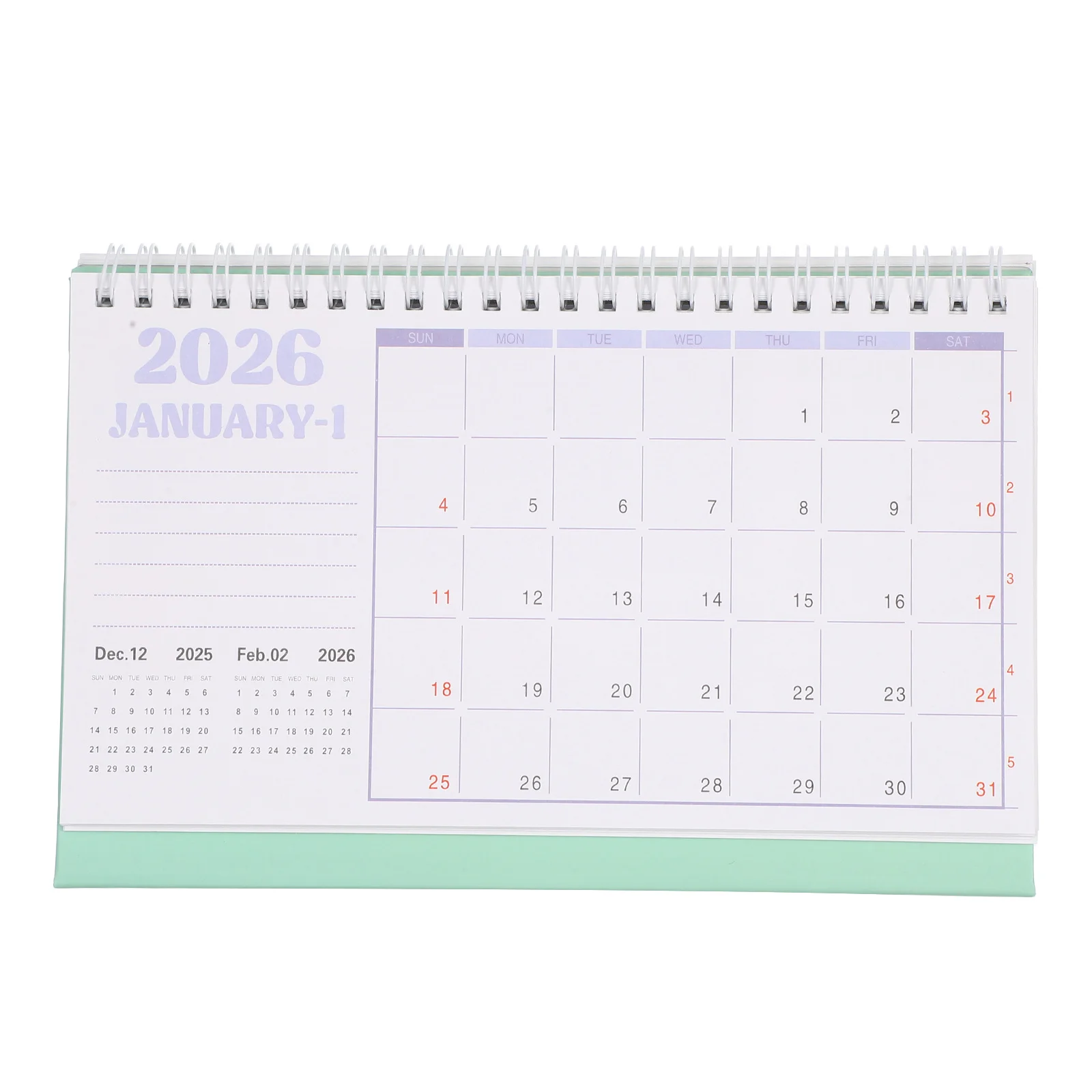 

Настольный календарь со спиральной переплетом на 2026, минималистичный стоячий флип-дизайн, ежемесячный еженедельник для офиса, школы, календарь на академическом год