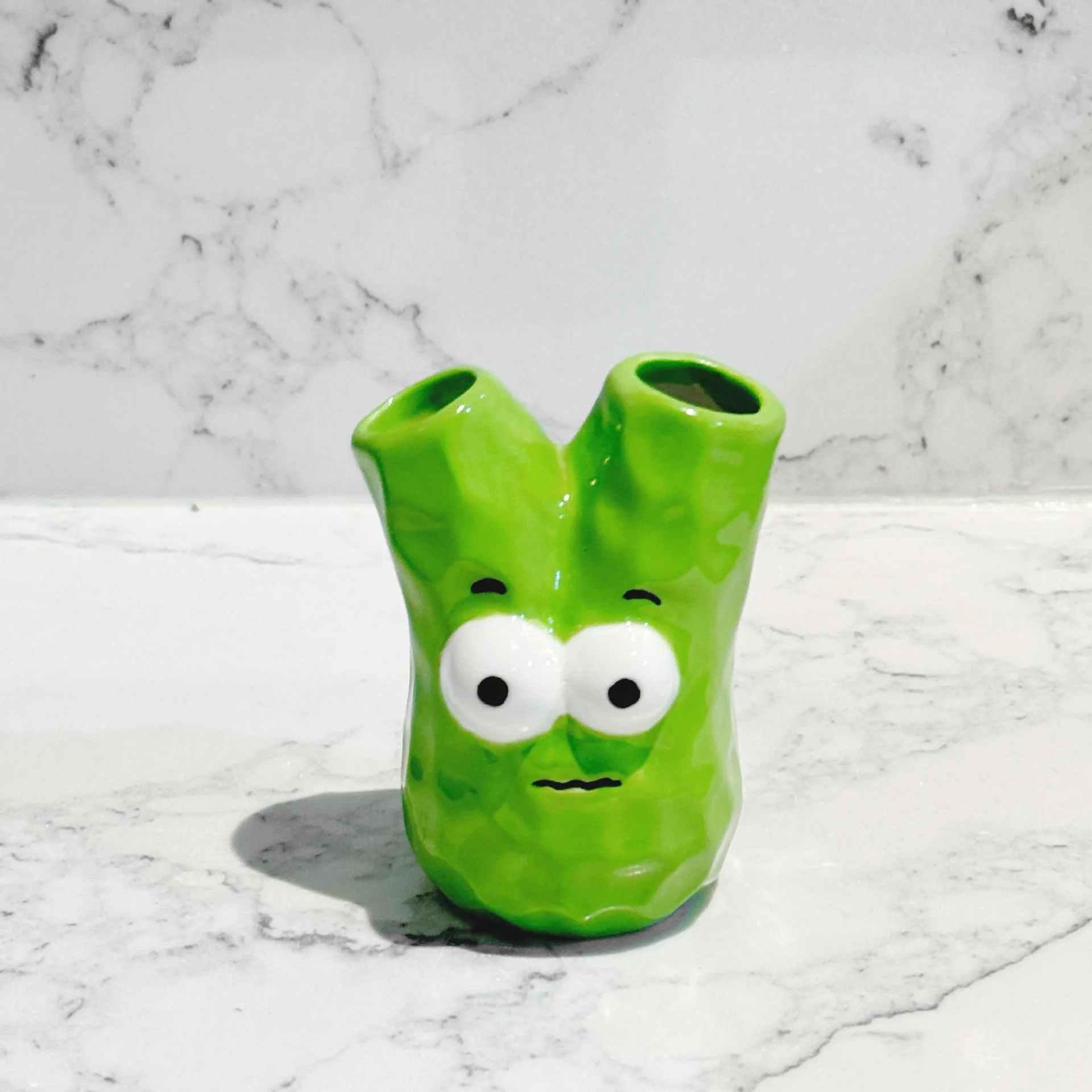 Multipurpose Ceramic Toothbrush Cup Funny Design Home Storage Storage Rack Storage Function Toothbrush Holder Bathroom Use