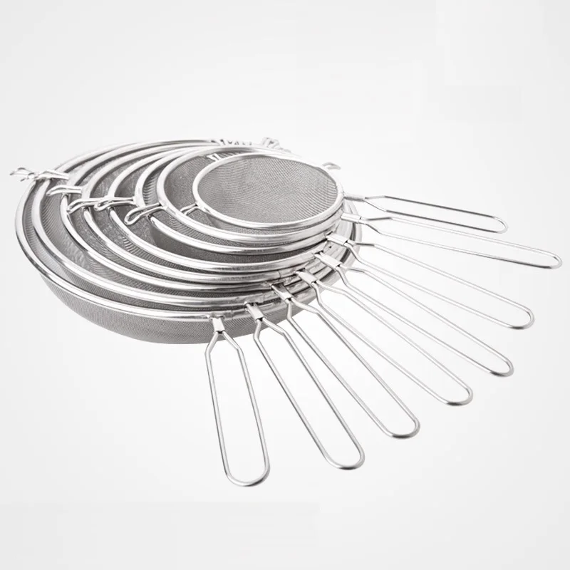 

kitchen strainers Colator Cuscuzeira Wire mesh Sieve For Flour Food Strainer Stainless Steel Colander Kitchen Tool Useful Things