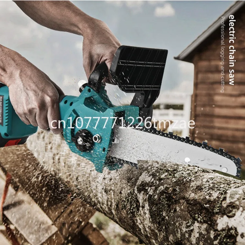 8 Inch Brushless Wireless Electric Chain Saw Garden Wood Cutting Machine Suitable for Makita 18V Battery Power Tools