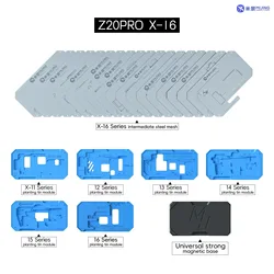 10 IN 1 BGA Reballing Stencil Platform Fixture For iPhone X xs 11 12 13 14 promax Motherboard Middle Frame Planting Tin Template