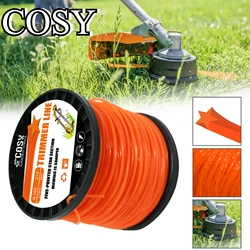 COSY Garden Tools Trimming Line Commercial Grade Orange Pentagonal Weeding Line High Quality Nylon Universal Diameter 4.0mm46m