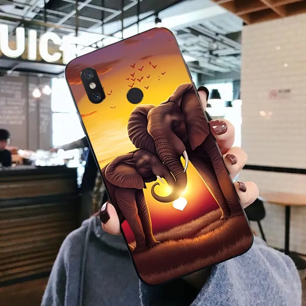 Dier Olifant Telefoon Case Voor Xiaomi Mi 5X 8 9 10 11 12 Lite Pro 10T Poco X 3 Pro Poco M3 Note 10 Pro Lite