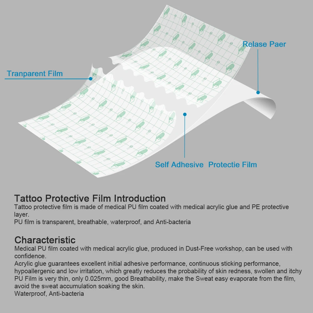 Solong wodoodporny tatuaż z folii PU 15cm * 10m po pielęgnacji tatuaż folia ochronna rolka wodoszczelna akcesoria do tatuażu
