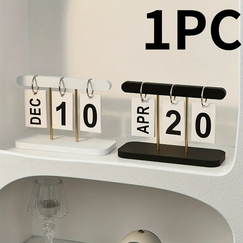

1pc Minimalist Nordic-Style Page,Turning Calendar, Perfect for Decorating Desk Or Living Room table,English text, calendar.