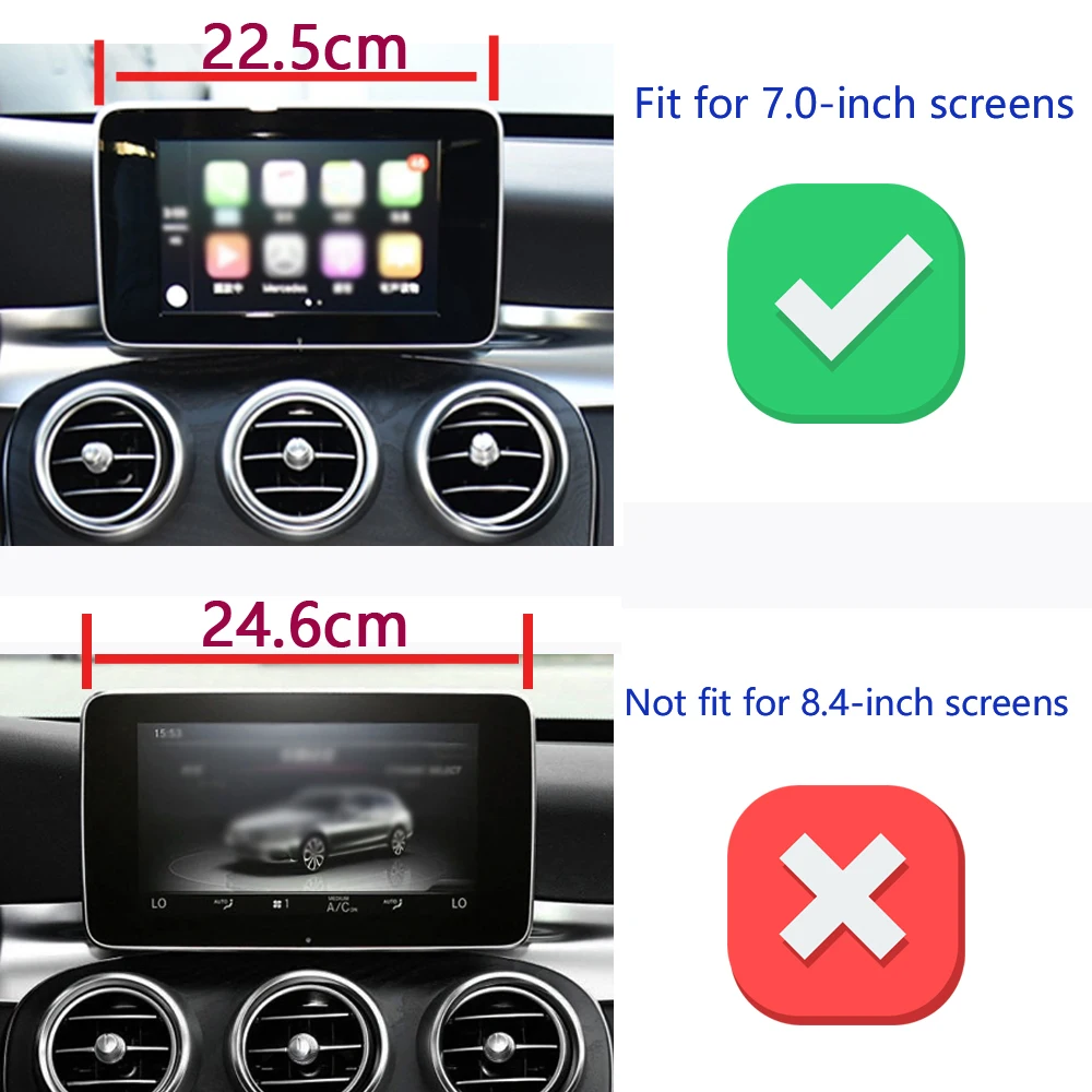 Car Phone Holder For Mercedes-Benz C Class W205 2015 2016 2017 2018 GLC 2016 - 2019 7-inch Screen Fixed Base Navigation Bracket