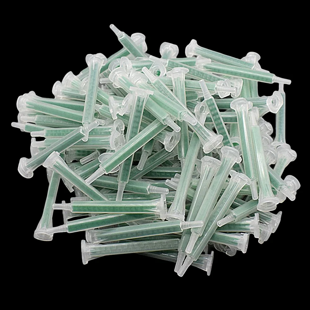 

50pcs Glues Mixing Tube Epoxy Adhesives AB Glue Applicator Static Mixer Plastic Cartridge Mixing Nozzles 83mm for 50ml AB Glues