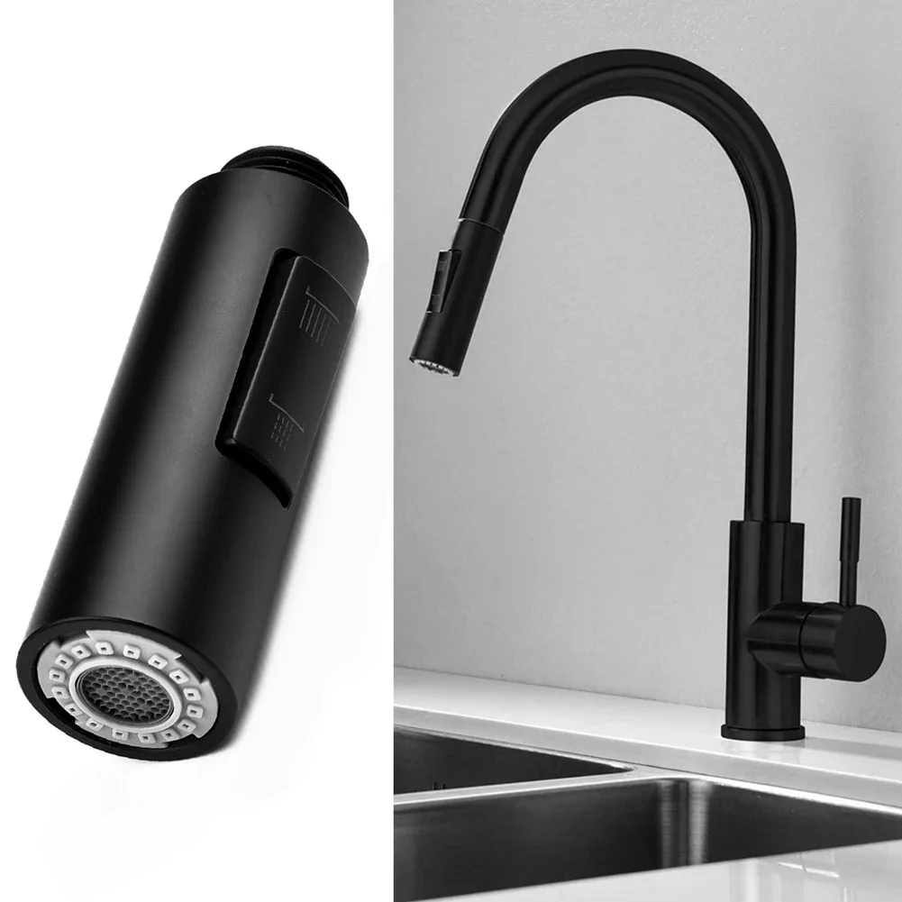 

Pull Out Spray Shower Head - Black Bathroom/Kitchen Tap Faucet Replacement Sprayer Spare Part