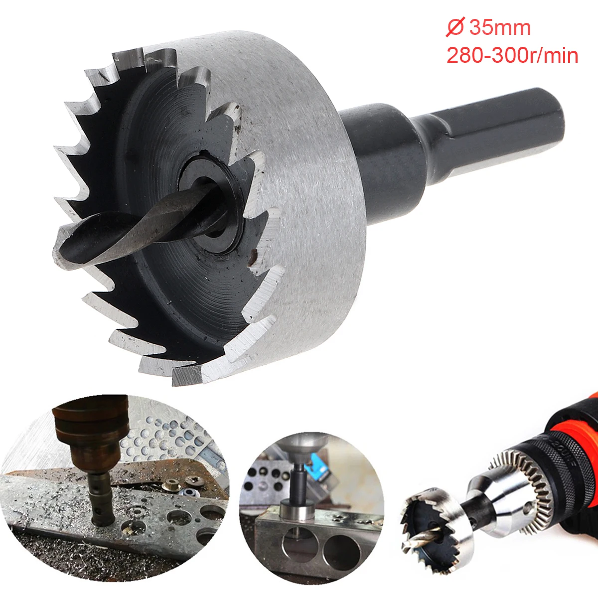 

TORO HSS Hole Saw Cutter Drill Bits for Pistol Drills Bench Magnetic Drills Air Gun Drills 15/16/18/20/21/22/25/26/28/30/35/50mm