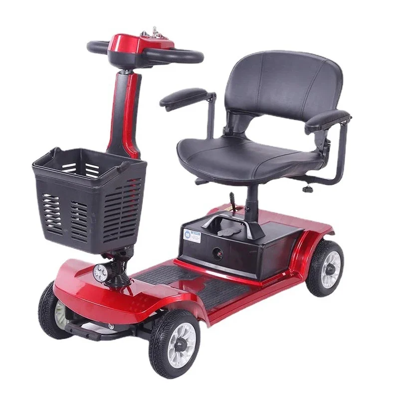 

Perfect foldable travel transformer, four wheel electric foldable scooter for the elderly to travel conveniently