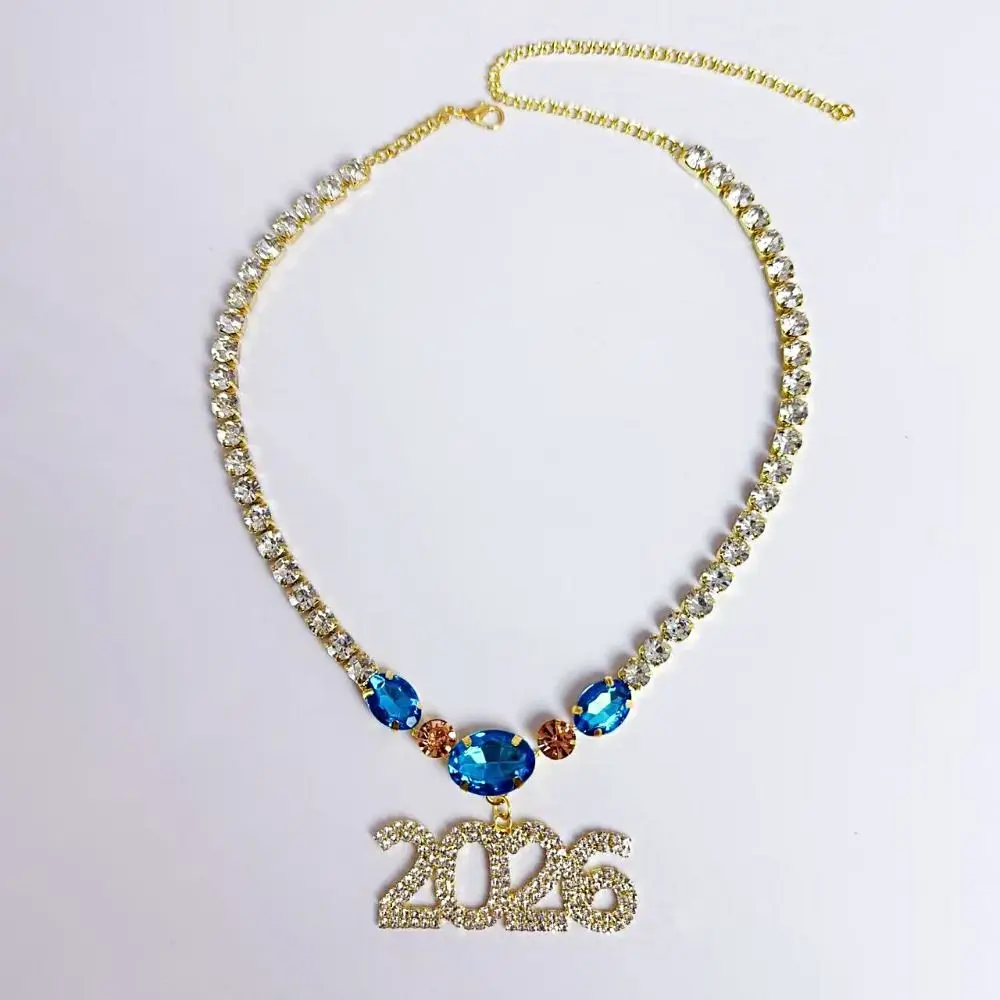 كريستال 2026 قلادة قلادة الحب القلب هندسية حجر الراين الترقوة سلسلة مربع مبالغ فيه 2026 مجوهرات السنة الجديدة #4