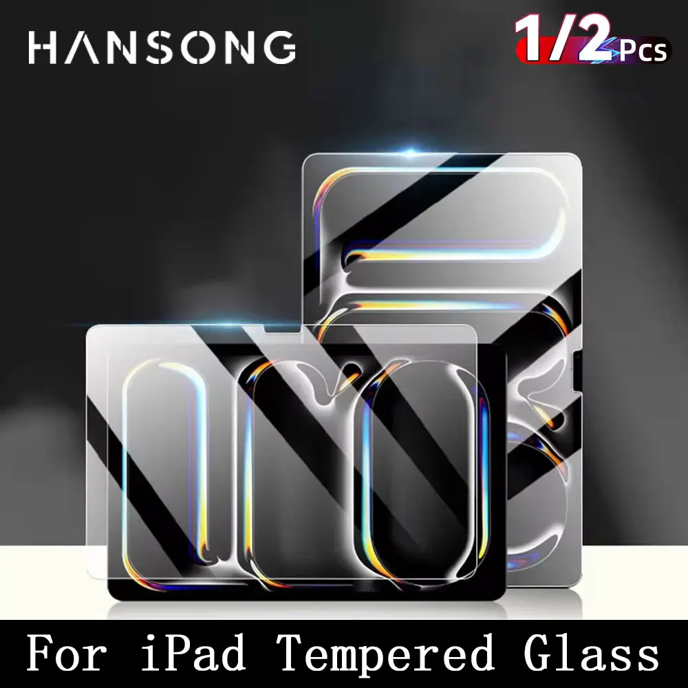 Tempered Glass Screen Protector For iPad Air 11 13 M2 Pro 11 13 M4 iPad Pro 11 12.9 10.2 7/8/9th 10th 10.9 iPad 9.7 Mini 6 1/2Pc