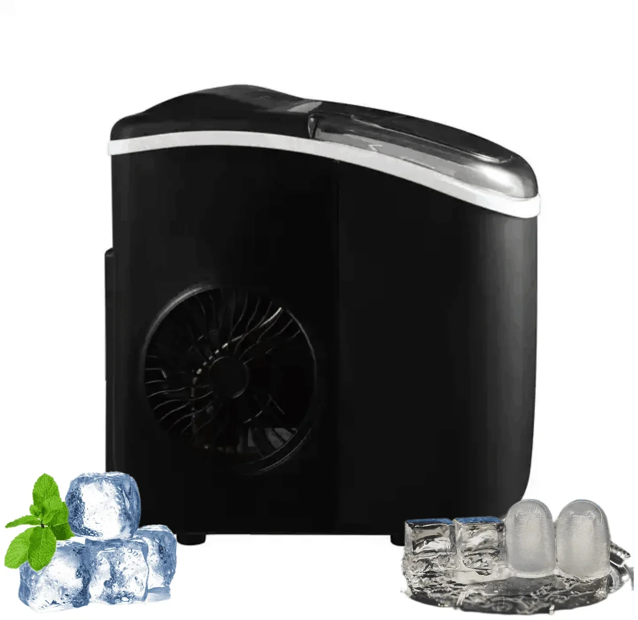 Hot Selling 1.2L Electric Ice Makers Ice Machine 12kg Compact Countertop 6 Mins 9 Bullet Portable Ice Cube Maker Machine