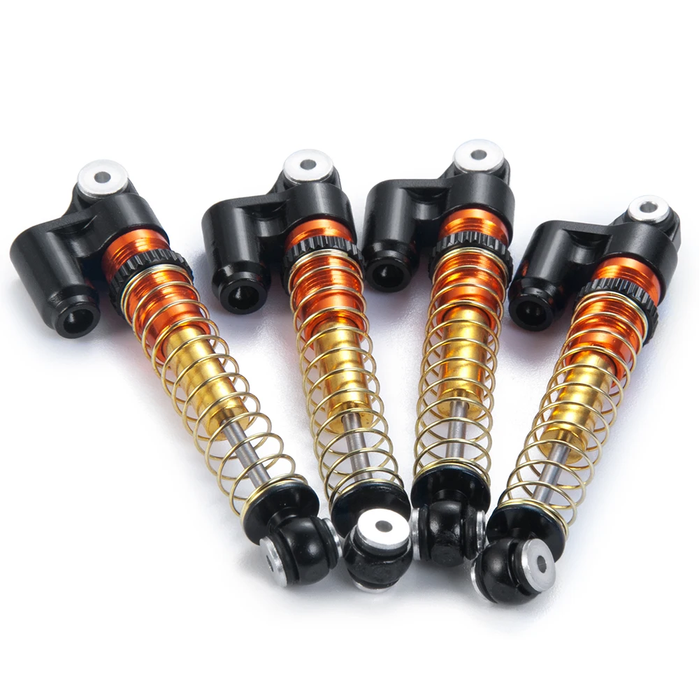 AXSPEED 4 PCS Amortecedor Piggyback Amortecedor com Mola para Axial SCX24 90081 001 002 004 005 006 1/24 RC Crawler Peças de atualização