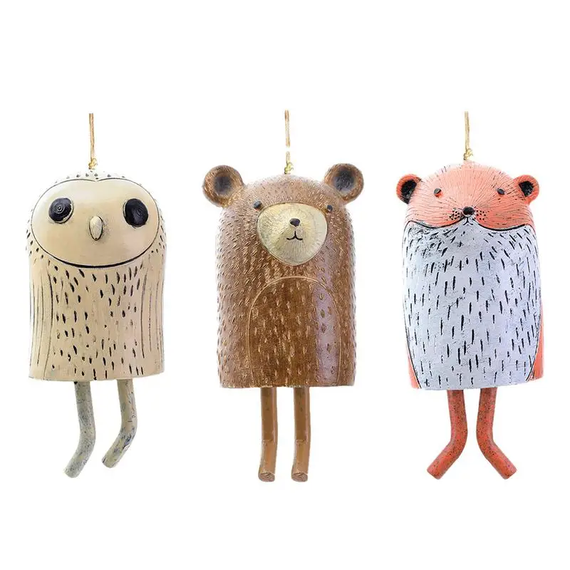 

Beautiful Rustic Animal Wind Chimes Room Decoration Cute Chimes Wind Bell Animal Resin Garden Door Outdoor Decor Pendants